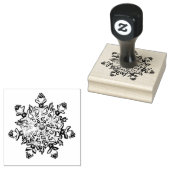 IJsblauwe sneeuwvlok Rubberstempel (Gestempeld)