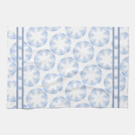 IJsblauwe sneeuwvlok Theedoek (Horizontaal)