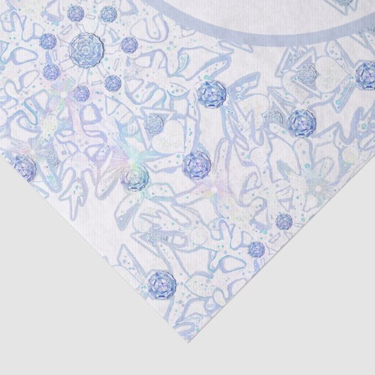 IJsblauwe sneeuwvlok Tissuepapier (Detail)