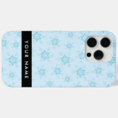 IJsblauwe sneeuwvlokken, Jouw naam, Personaliseren Case-Mate iPhone Case (Achterkant (horizontaal))