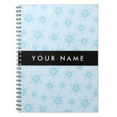 IJsblauwe sneeuwvlokken, Jouw naam, Personaliseren Notitieboek (Voorkant)