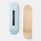 IJsblauwe sneeuwvlokken, Jouw naam, Personaliseren Persoonlijk Skateboard (Voorkant)