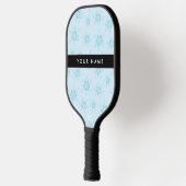IJsblauwe sneeuwvlokken, Jouw naam, Personaliseren Pickleball Paddle (Links)