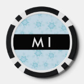 IJsblauwe sneeuwvlokken, Jouw naam, Personaliseren Poker Chips (Achterkant)