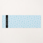 IJsblauwe sneeuwvlokken, Jouw naam, Personaliseren Yogamat (Voorkant (horizontaal))