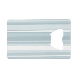 IJsblauwe strepen Creditkaart Flessenopener