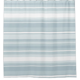 IJsblauwe strepen Douchegordijn