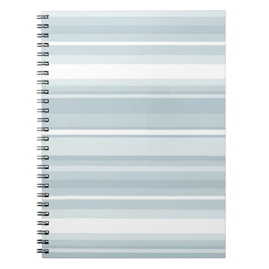 IJsblauwe strepen Notitieboek (Voorkant)