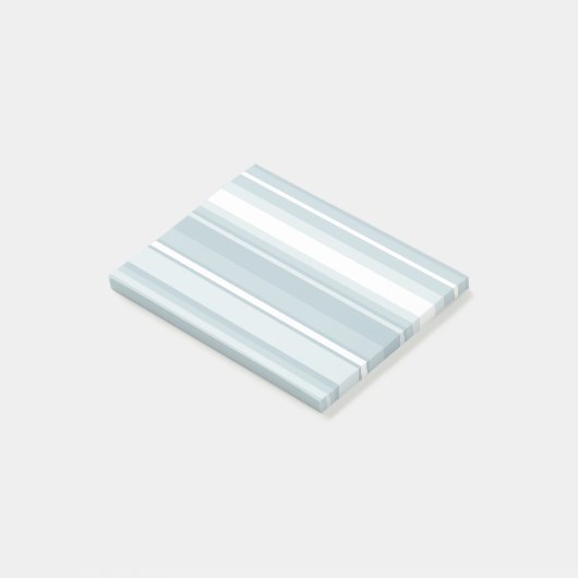 IJsblauwe strepen Post-it® Notes (Schuin)
