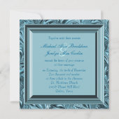Ijsblauwe Tealblauwe Trouw Kaart (Achterkant)