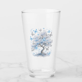 Ijsblauwe Vlinder Boom Glas Sapbeker