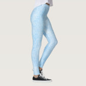 IJsblauwe Vorst Textuur Patroon Leggings (Rechts)