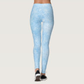 IJsblauwe Vorst Textuur Patroon Leggings (Achterkant)
