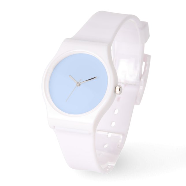 IJsblauwe wijzerplaat witte silicone Horloge (Hoek)