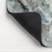 IJsblauwe witte marmer Muismat (Hoek)