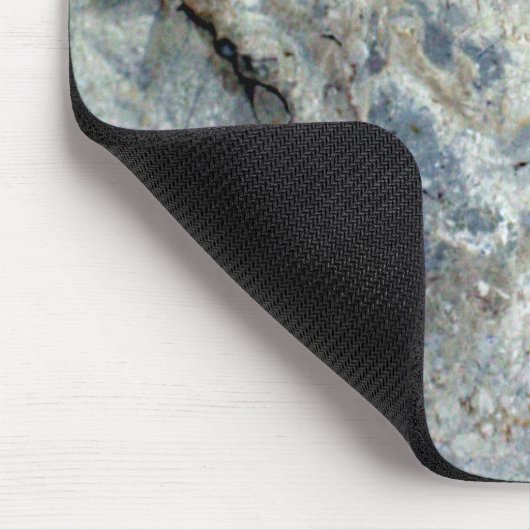 IJsblauwe witte marmer Muismat (Hoek)