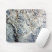 IJsblauwe witte marmer Muismat (Met muis)