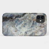 Ijsblauwe witte marmeren afwerking Case-Mate iPhone case (Achterkant (horizontaal))