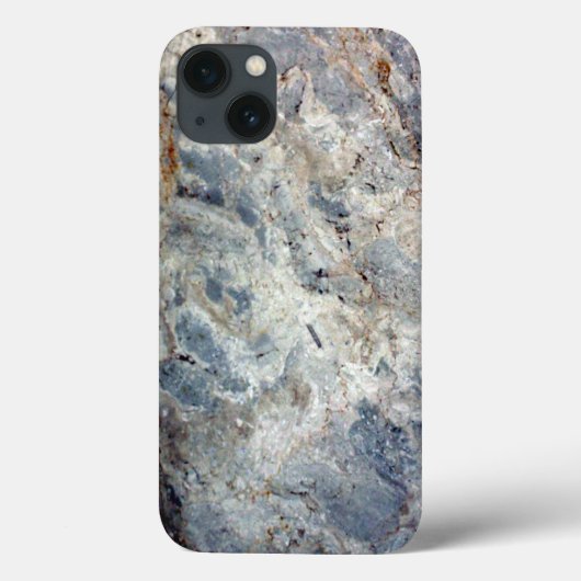 Ijsblauwe witte marmeren steenafwerking Case-Mate iPhone case (Achterkant)