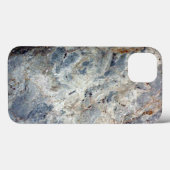 Ijsblauwe witte marmeren steenafwerking Case-Mate iPhone case (Achterkant (horizontaal))