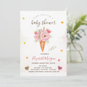 Ijsbloemen Baby Shower Kaart (Staand voorkant)