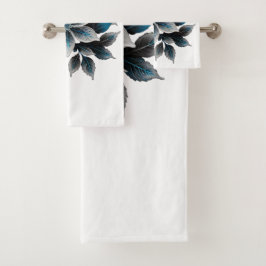 ijsbloemen en bladeren bad handdoek