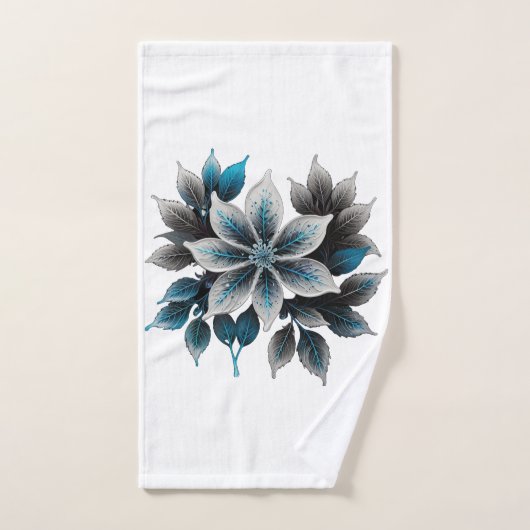 ijsbloemen en bladeren handdoek (Handdoek)