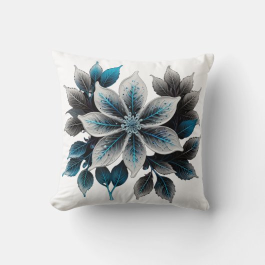  ijsbloemen en bladeren kussen (Voorkant)