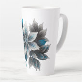  ijsbloemen en bladeren latte mok (Rechterhoek)