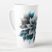  ijsbloemen en bladeren latte mok (Linkerhoek)