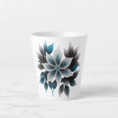  ijsbloemen en bladeren latte mok (Voorkant)