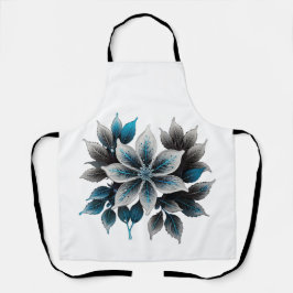 ijsbloemen en bladeren schort