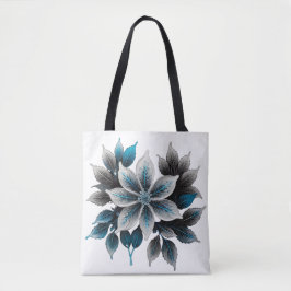 ijsbloemen en bladeren tote bag
