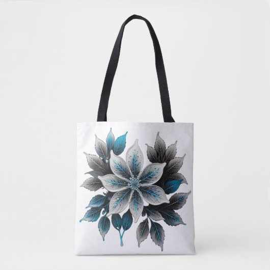 ijsbloemen en bladeren tote bag (Voorkant)