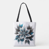 ijsbloemen en bladeren tote bag (Achterkant)