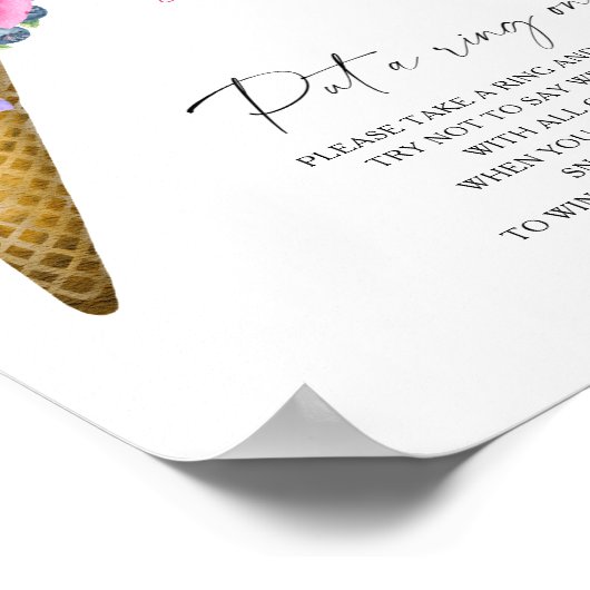 IJsbloemen - lente zet een ring op het spel Poster (Hoek)