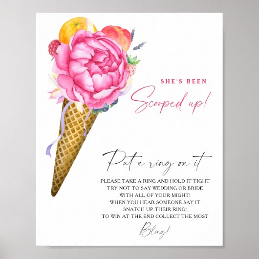 IJsbloemen - lente zet een ring op het spel Poster (Voorkant)