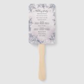 Ijsbloemen Witte Winter Wonderland Bruiloft  Handwaaier (Achterkant)