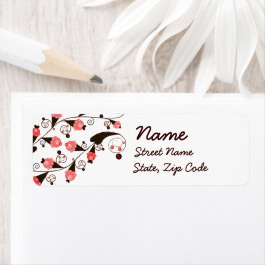 ijsbloempatroon etiket (Insitu)