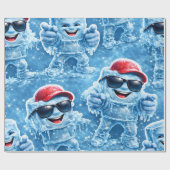 Ijsblok man premium inpakpapier (Vlak)