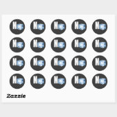 Ijsblokje Minimalistisch Koel Grappig Ontwerp Ronde Sticker (Vel)