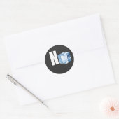 Ijsblokje Minimalistisch Koel Grappig Ontwerp Ronde Sticker (Envelop)