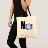 Ijsblokje Minimalistisch Koel Grappig Ontwerp Tote Bag (Voorkant (product))