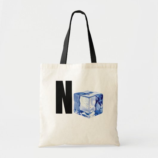 Ijsblokje Minimalistisch Koel Grappig Ontwerp Tote Bag (Voorkant)