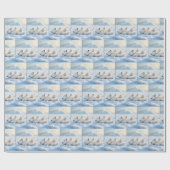 ijsblokje op Beer Cadeaupapier (Vlak)