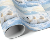 ijsblokje op Beer Cadeaupapier (Rol Hoek)