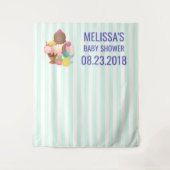 Ijsbolletjes met Spikkels Baby Shower Wandkleed (Voorkant)