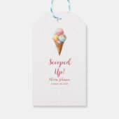 Ijsbolletjes Whimsical Roze Bruidsfeest Cadeaulabel (Achterkant)