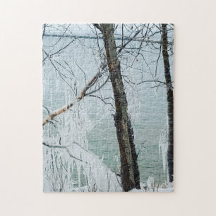 Ijsbomen aan Lake Superior Legpuzzel