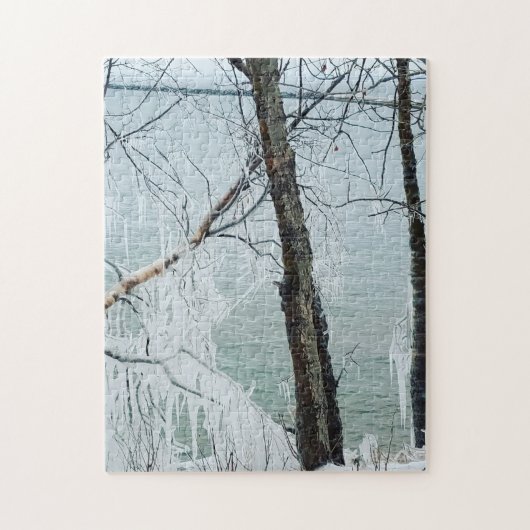Ijsbomen aan Lake Superior Legpuzzel (Verticaal)
